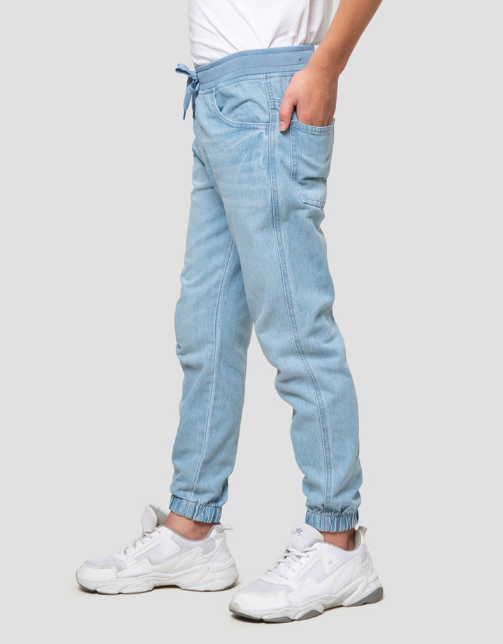 Nevada Jogger Pull On Pants Elastic Celana Denim Anak Laki-laki