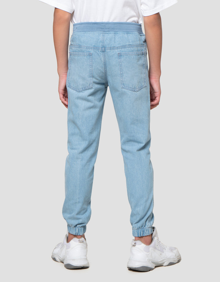 Nevada Jogger Pull On Pants Elastic Celana Denim Anak Laki-laki