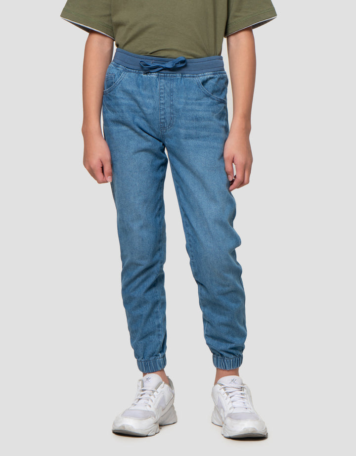 Nevada Jogger Pull On Pants Elastic Celana Denim Anak Laki-laki