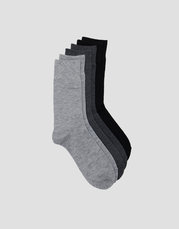 Cole Quarter Casual 3 In 1 Full Solid Kaus Kaki Pria