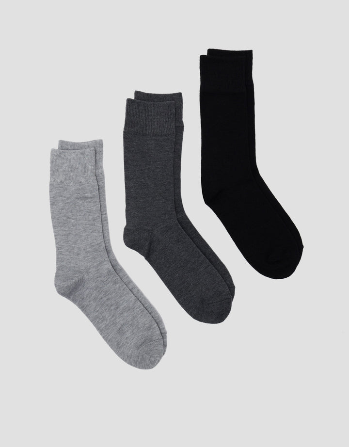 Cole Quarter Casual 3 In 1 Full Solid Kaus Kaki Pria