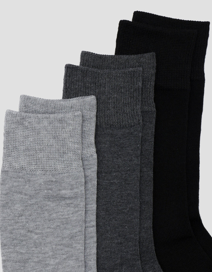 Cole Quarter Casual 3 In 1 Full Solid Kaus Kaki Pria