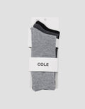 Cole Quarter Casual 3 In 1 Full Solid Kaus Kaki Pria