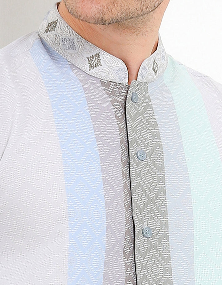 Al Mustika Flounder Baju Koko Lengan Pendek Pria