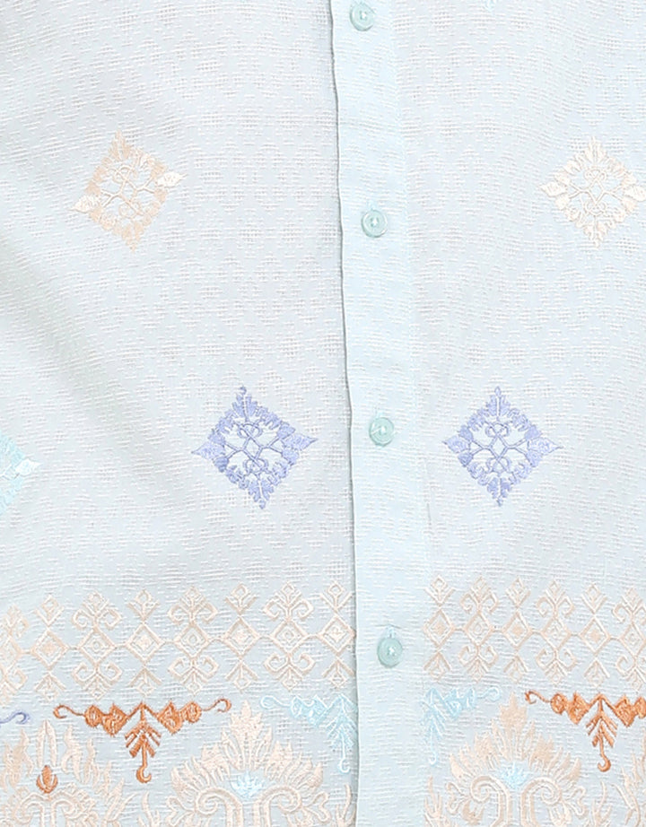 Intresse Herbal Garden Baju Koko Lengan Pendek Pria