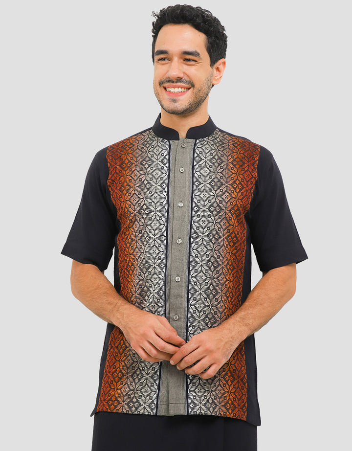 Intresse Cobblestone Baju Koko Lengan Pendek Pria