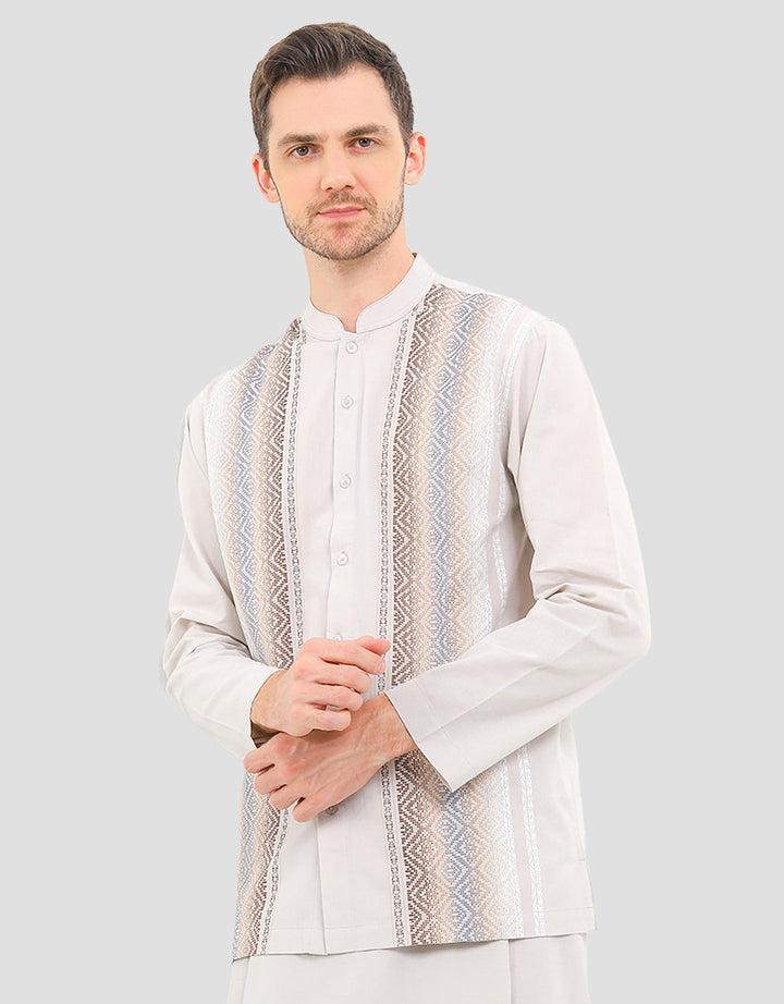 Intresse Italian StrawBaju Koko Lengan Panjang Pria