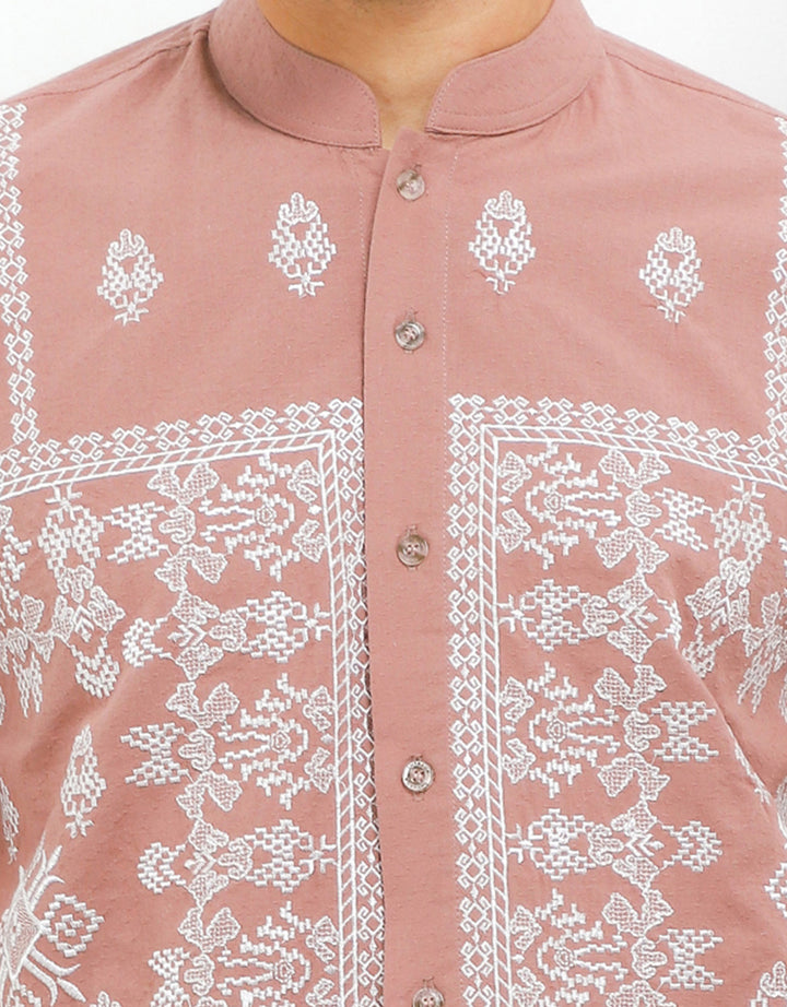 Al Mustika Petit Point Baju Koko Lengan Pendek Pria