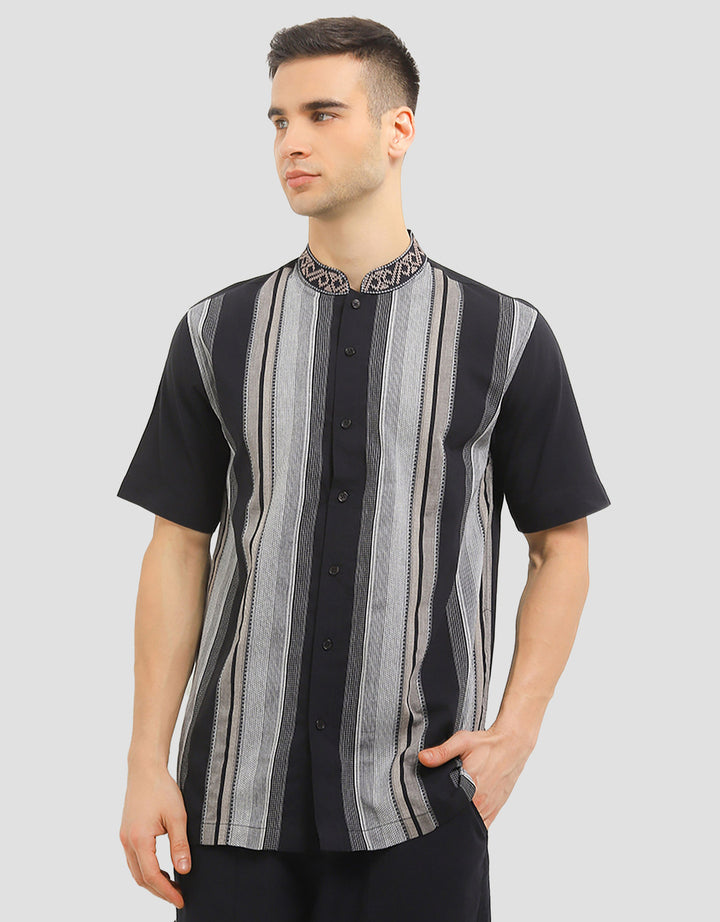 Al Mustika Oilskin Baju Koko Lengan Pendek Pria