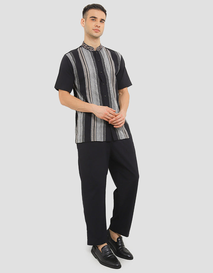 Al Mustika Oilskin Baju Koko Lengan Pendek Pria