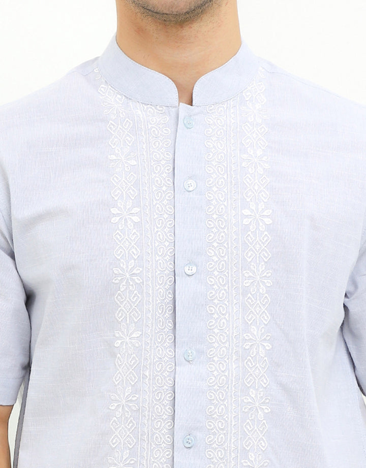 Intresse Horizon Blue Sky Baju Koko Lengan Pendek Pria