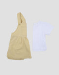 Little M 2Pcs Woven Midi Dress Overall Bayi
