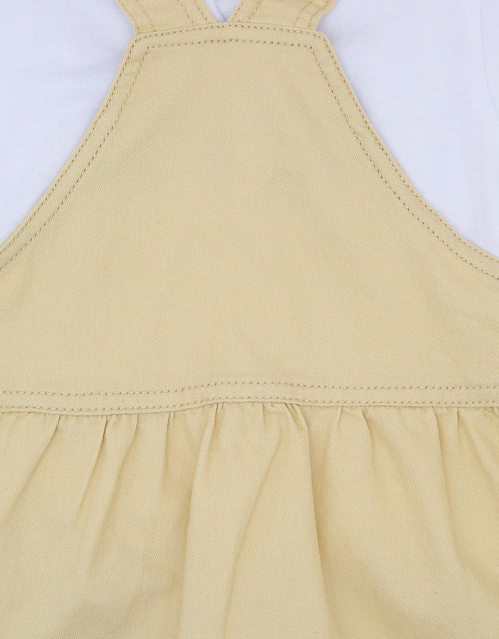 Little M 2Pcs Woven Midi Dress Overall Bayi