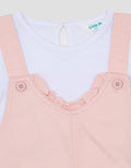 Little M 2Pcs Woven Midi Dress Overall Bayi