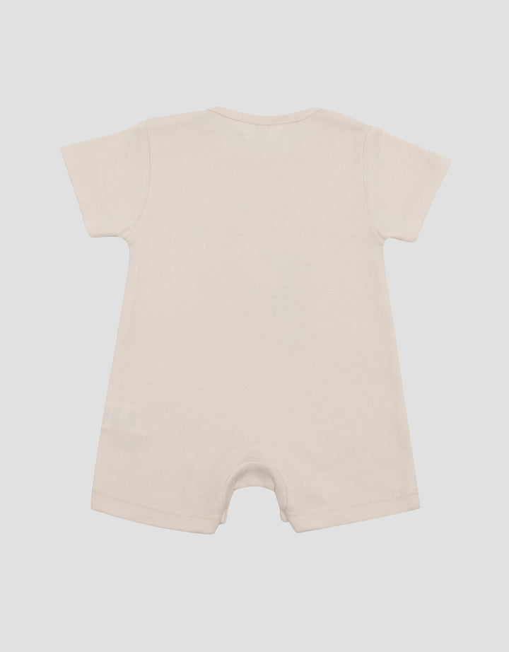 Little M Double Knit Print Lions And Friends Jumpsuit Romper Bayi