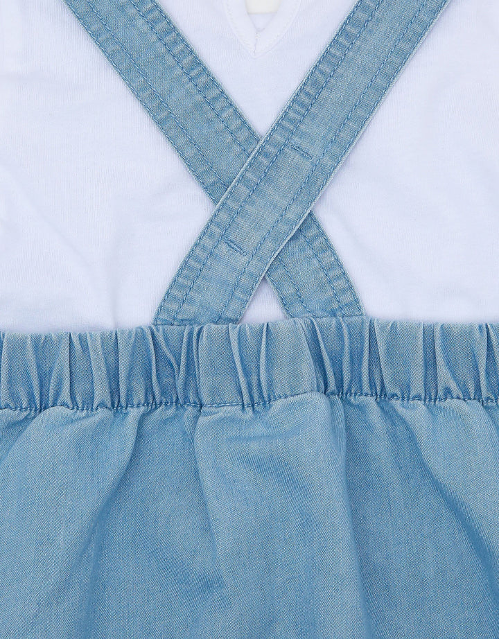 Little M 2Pc Denim Jumpsuit Overall Bayi