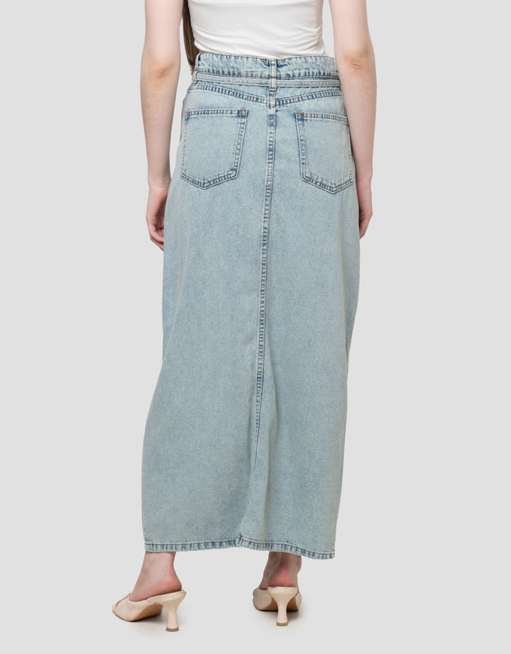 Nevada Slit Rok Denim Wanita