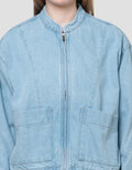 Nevada Bomber 2 Pocket Jaket Denim Wanita