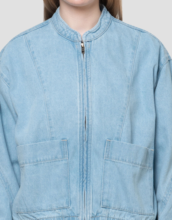 Nevada Bomber 2 Pocket Jaket Denim Wanita