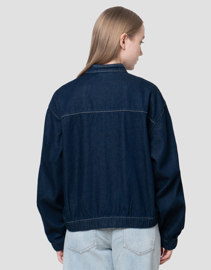 Nevada Bomber 2 Pocket Jaket Denim Wanita