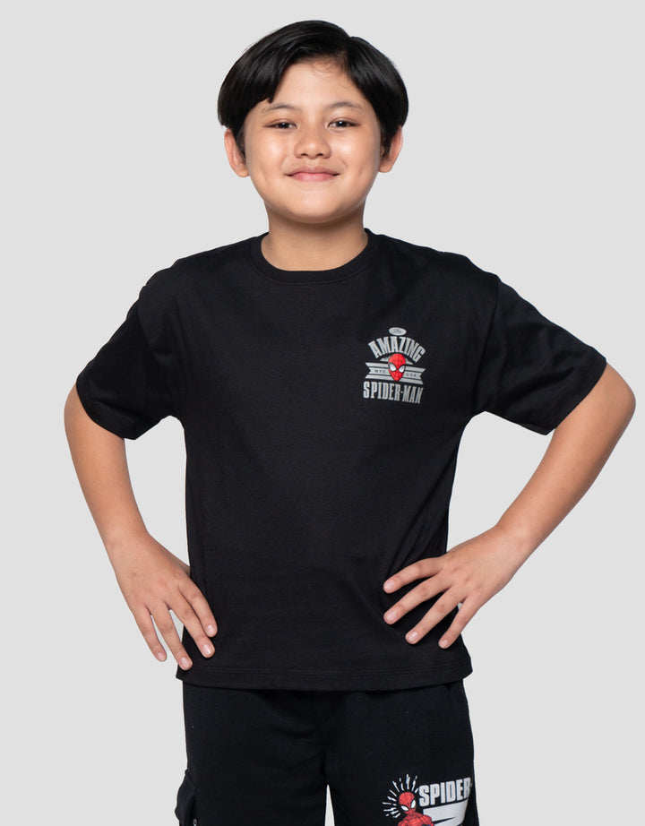 Marvel Thwip Spd Jump Print Kaos Oversize Anak Laki-laki