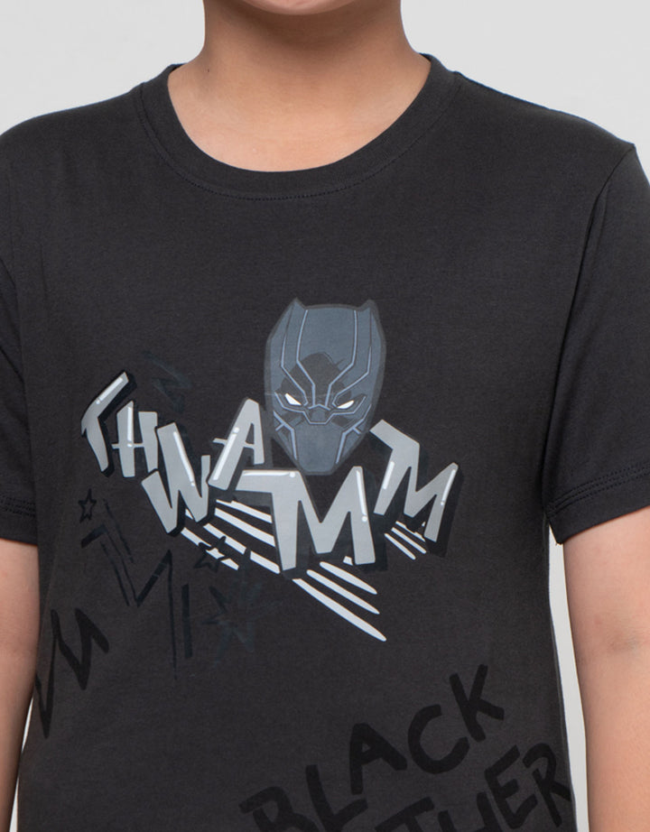Marvel Skater Black Panther Kaos Lengan Pendek Anak Laki-Laki