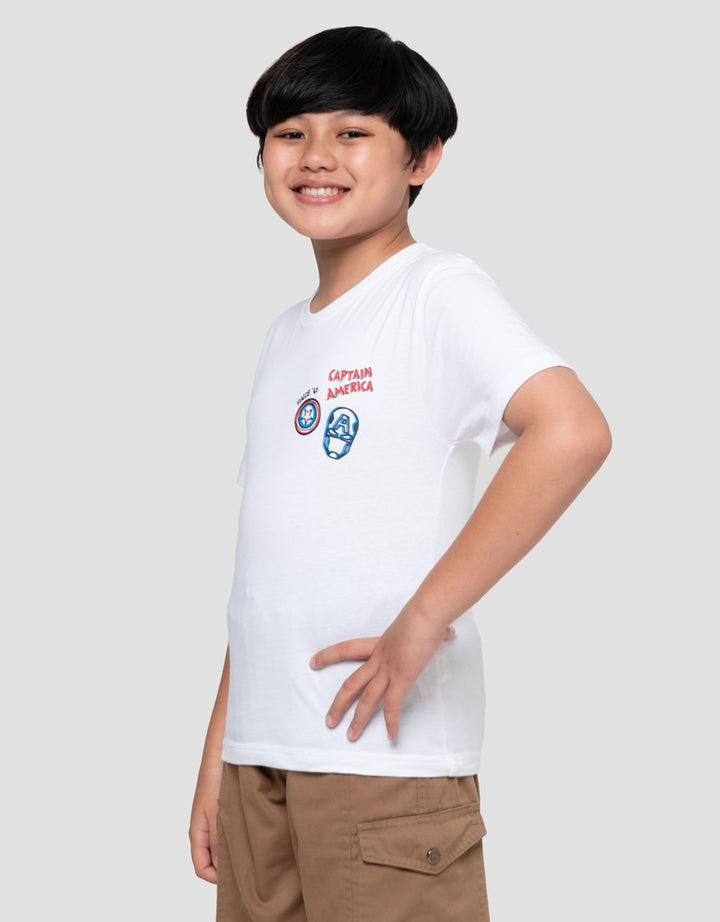 Marvel Skater Captain Run Kaos Lengan Pendek Anak Laki-Laki