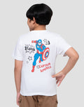 Marvel Skater Captain Run Kaos Lengan Pendek Anak Laki-Laki