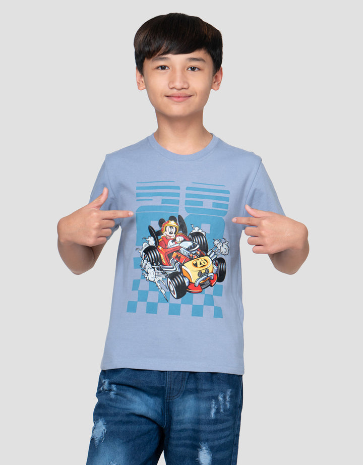 Disney Mickey Racer Print Kaos Anak Laki-laki