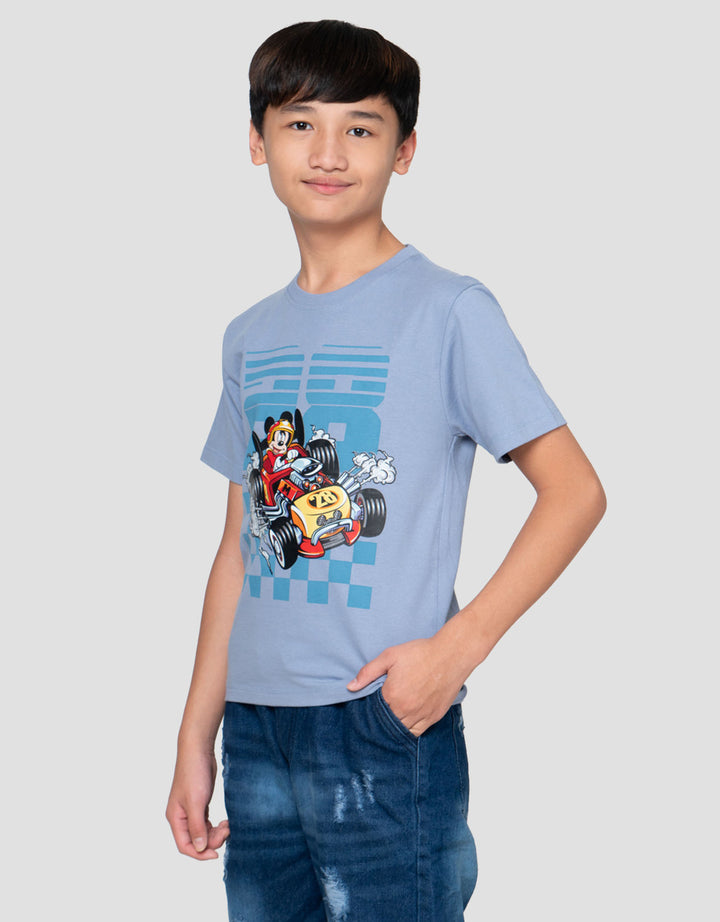 Disney Mickey Racer Print Kaos Anak Laki-laki