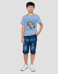 Disney Mickey Racer Print Kaos Anak Laki-laki