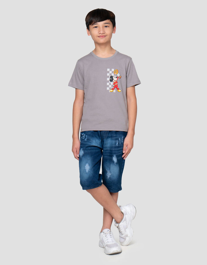 Disney Mickey Racer Roadster Print Kaos Anak Laki-laki