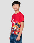 Disney Mickey Racer Speeding Print Kaos Anak Laki-laki