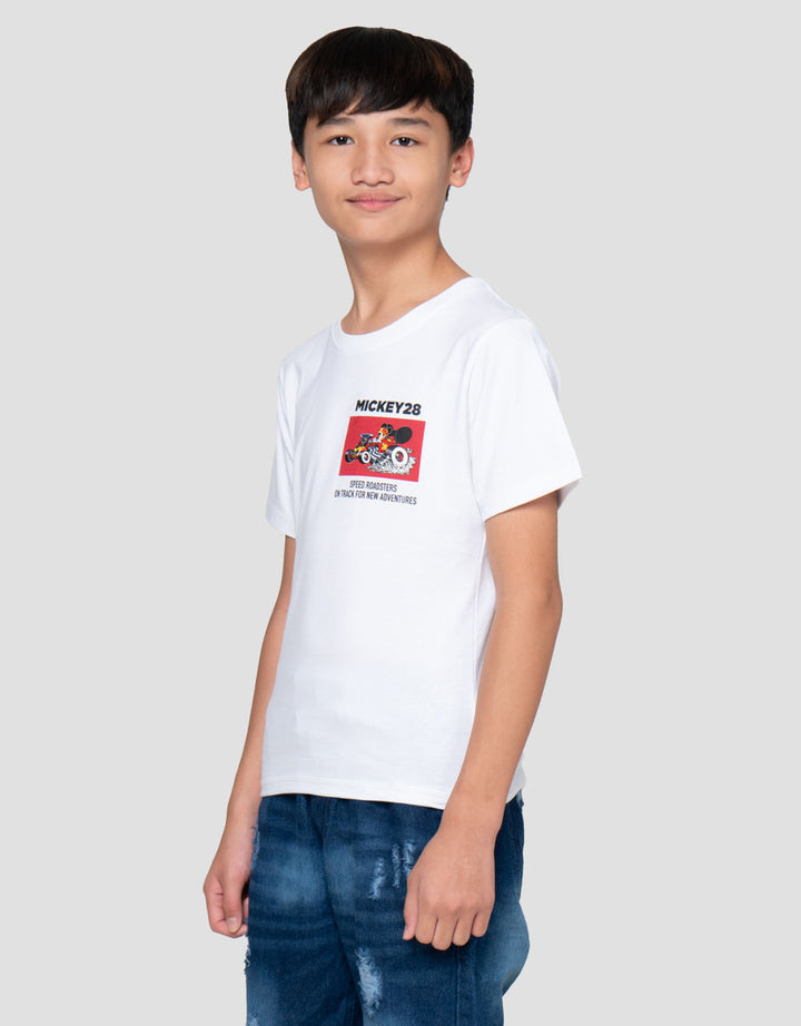Disney Mickey Racer Print Kaos Anak Laki-laki