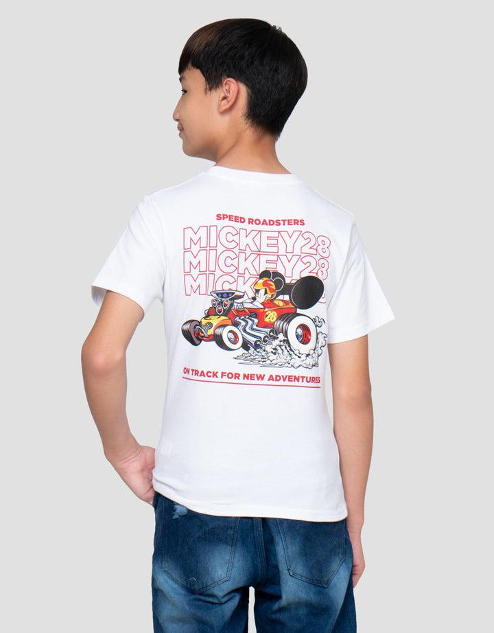 Disney Mickey Racer Print Kaos Anak Laki-laki
