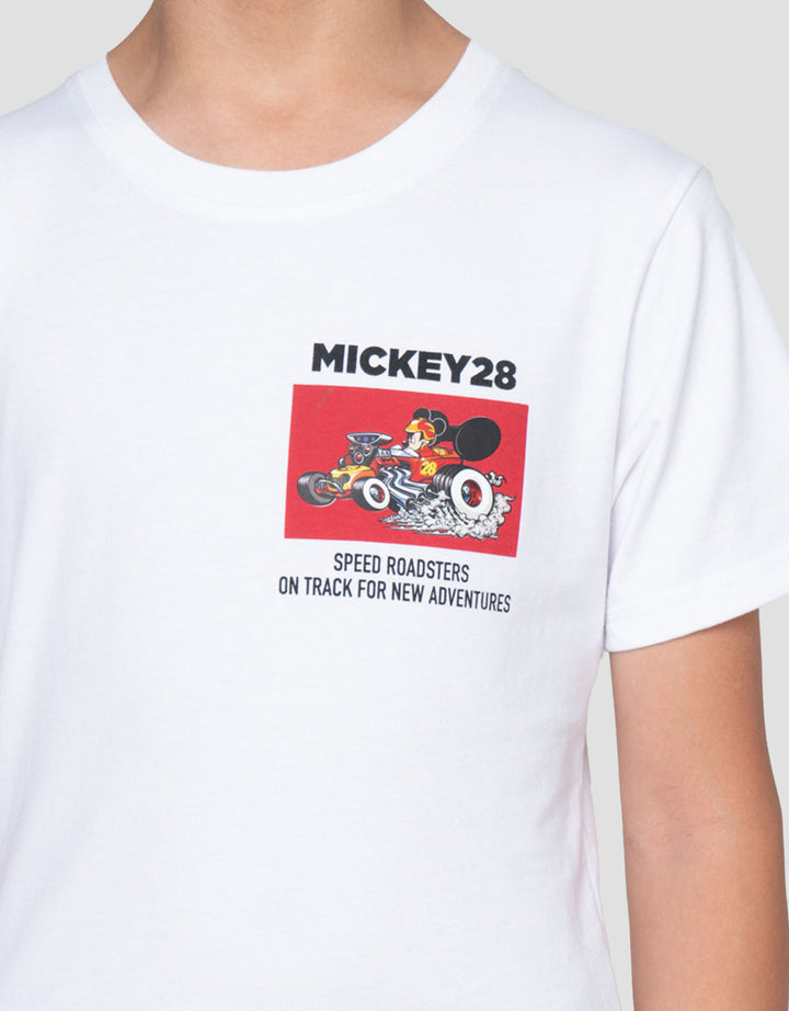 Disney Mickey Racer Print Kaos Anak Laki-laki
