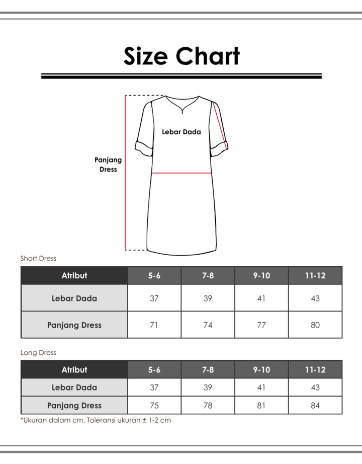 Character Dada Cinnamoroll Midi Dress Anak Perempuan