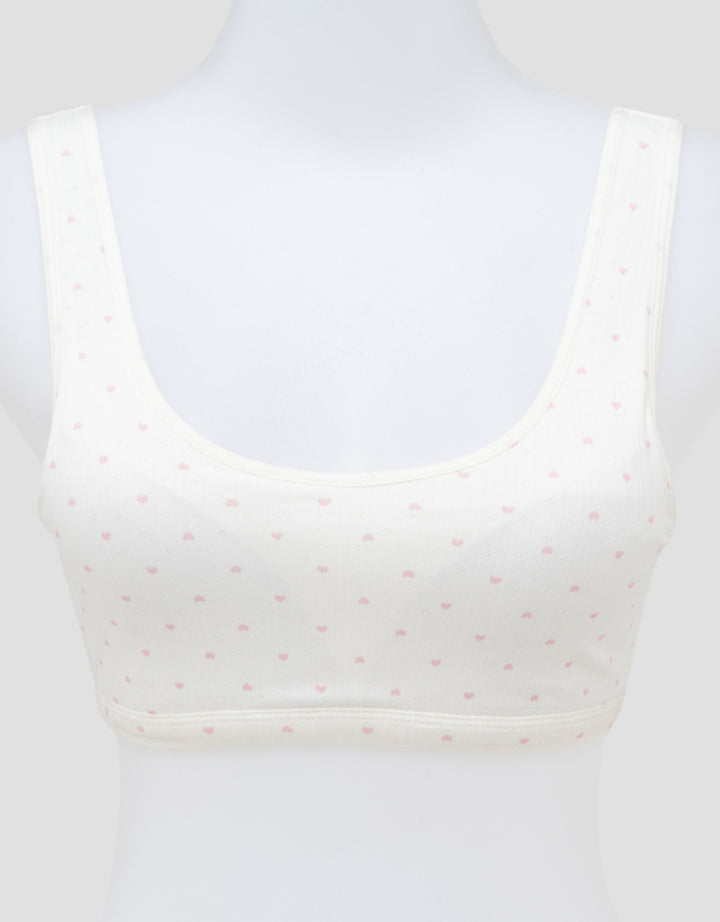 Nevada Bahan Pointelle Print Love Mini Set Stage 1 Wanita