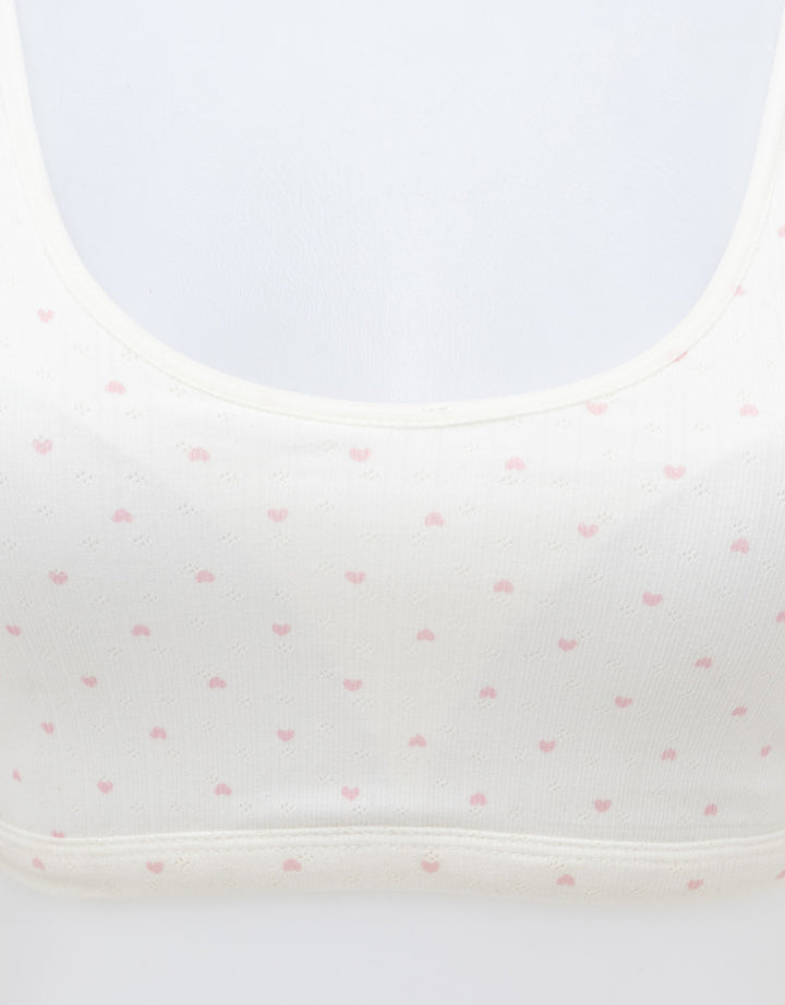 Nevada Bahan Pointelle Print Love Mini Set Stage 1 Wanita