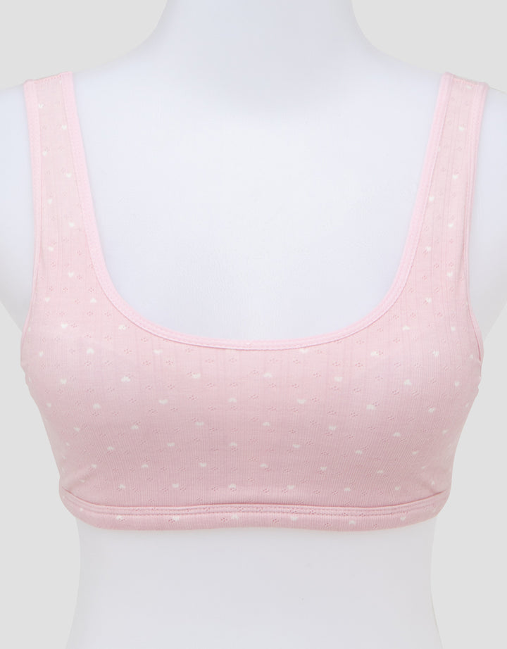 Nevada Bahan Pointelle Print Love Mini Set Stage 1 Wanita