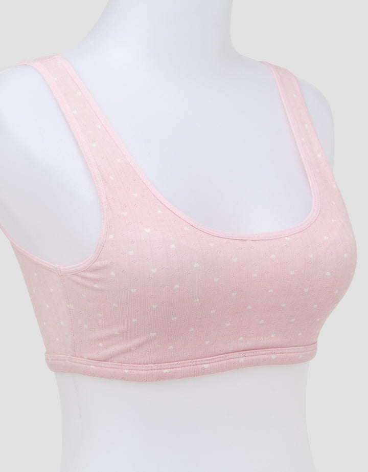 Nevada Bahan Pointelle Print Love Mini Set Stage 1 Wanita