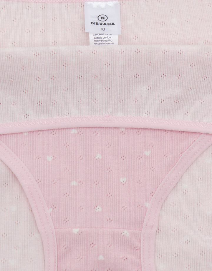 Nevada Pointelle Print Love Celana Dalam Midi Wanita