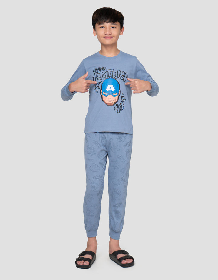 Marvel Captain America Setelan Piyama Anak Laki-laki
