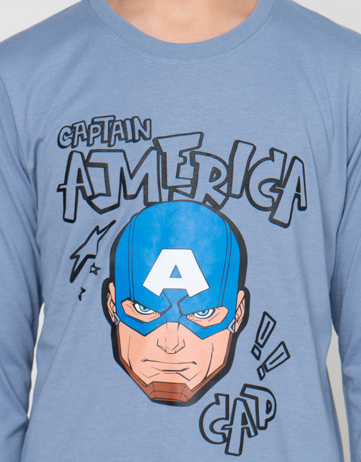 Marvel Captain America Setelan Piyama Anak Laki-laki