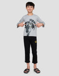 Character Batman Print Setelan Piyama Anak Laki-laki