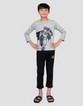 Character Batman Print Setelan Piyama Anak Laki-laki