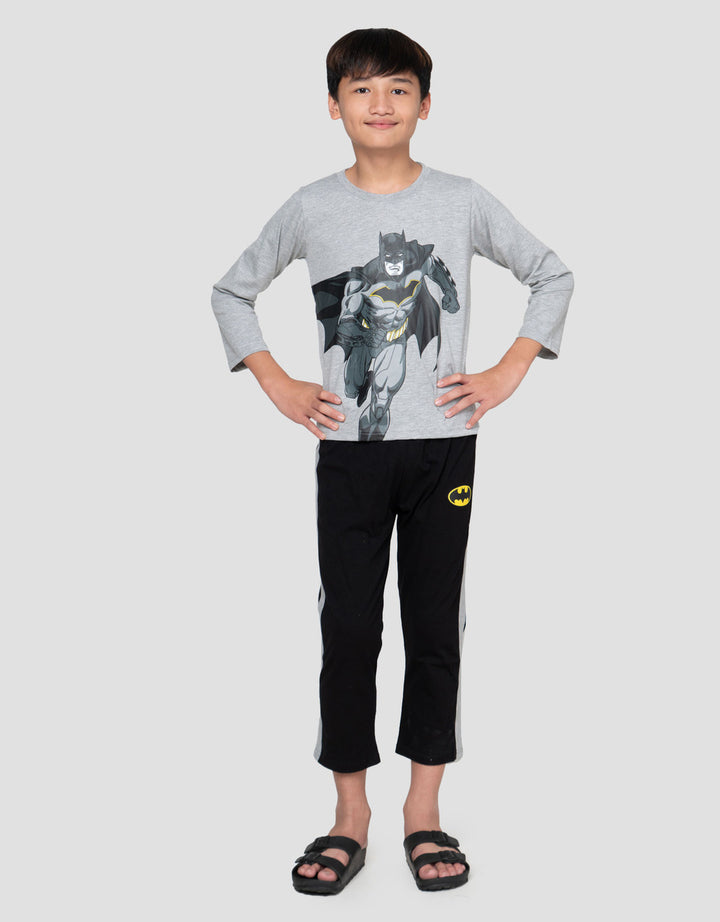 Character Batman Print Setelan Piyama Anak Laki-laki