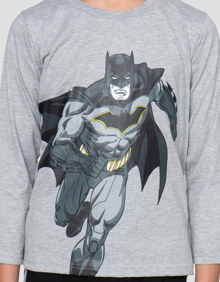 Character Batman Print Setelan Piyama Anak Laki-laki