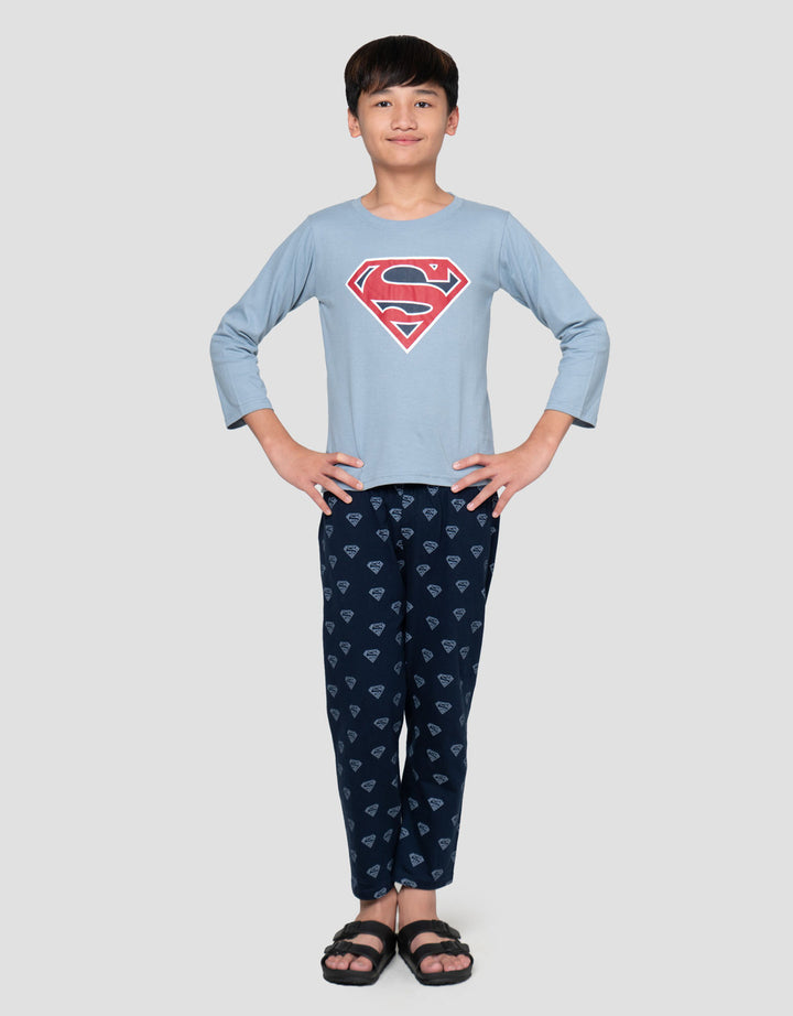 Character Superman Setelan Piyama Anak Laki-laki