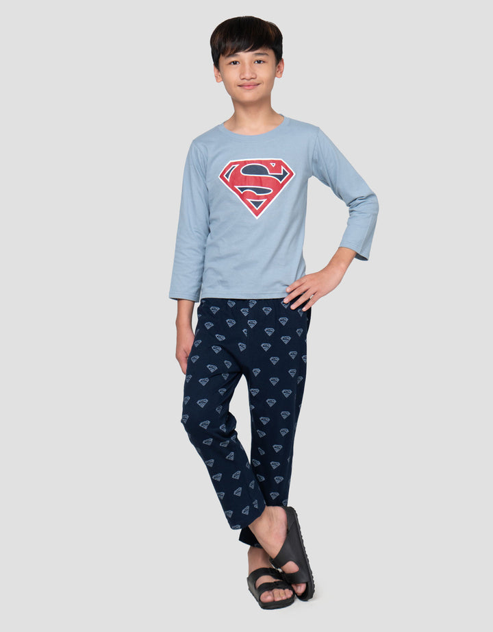 Character Superman Setelan Piyama Anak Laki-laki